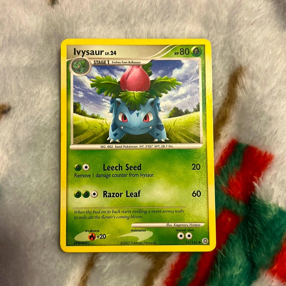 2007 Pokemon Ivysaur Lv. 24 51/132